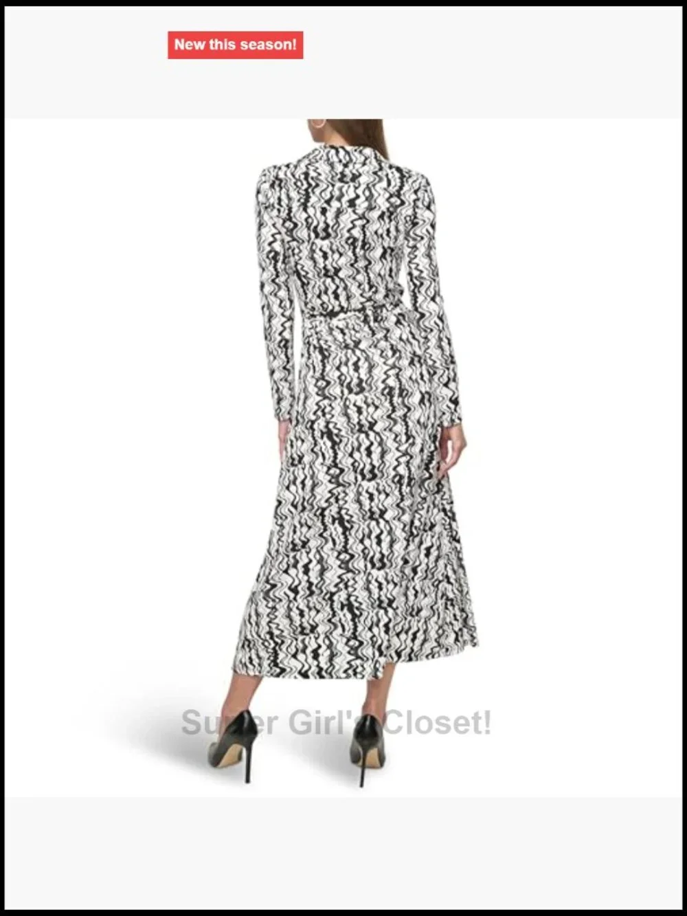 Long Sleeve Collared Neck Maxi Dress with Buckle Belt